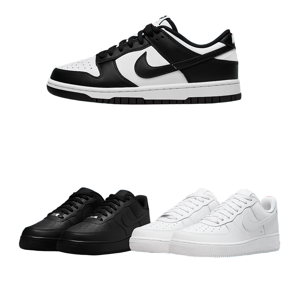 Nike Airforce 1 & Nike Dunk Low