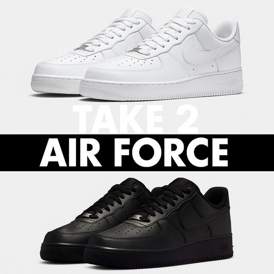 Nike Air Force 1 White & Nike Air Force 1 Black